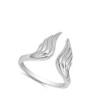 Open Wings Flames Ring New .925 Sterling Silver Band Size 6