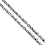 Stainless Steel Rope Chain 2.2mm New Solid Cord Necklace 16"
