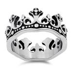 Women's Crown Princess Beautiful Ring 316L Stainless Steel Bali Band S