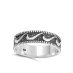 Wave Bali Rope Ocean Sea Thumb Ring New .925 Sterling Silver Band Size