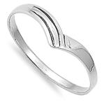Sterling Silver Women's Thin Small Shiny Ring Unique 925 Band 5mm Size
