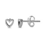 Tiny Open Promise Heart Cutout .925 Sterling Silver Minimalist Simple