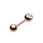 Inspiration Dezigns 14G Straight Barbell Rose Gold Jewelry Surgical St