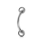 12G Basic 316L Surgical Steel Curved Barbell - Sold Individually (Leng