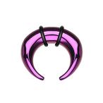 Purple Colorline Pincher Steel Ear Gauge Buffalo Tapers (Sold as a Pai