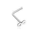 20G Classic Infinity Loop L-Shaped Nose Ring (Steel)