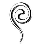 Sleek, Classic Spiral 316L Surgical Steel Taper with Tail - Sold Indiv