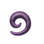 Inspiration Dezigns Purple Glitter Shimmer Acrylic Ear Gauge Spiral Ha