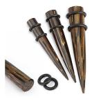 Palm Wood Organic Taper with Two O-Rings - Sold Individually (0G)