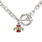 Sports Accessory Store Iowa State Cyclones Team Name Toggle Silver Nec