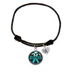 Holly Road Trigeminal Neuralgia Awareness Black Leather Unisex Bracele