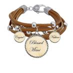 Holly Road Custom Blessed Mimi Multi Line Leather Bracelet Add a Name