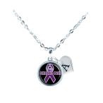 Custom Chronic Pain Awareness Ribbon Necklace Jewelry Choose Initial