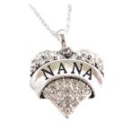 Sports Accessory Store Nana Clear Crystals Silver Chain Fashion Heart