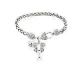 Custom Crystal Lacrosse Sticks Silver Bracelet Jewelry Choose Initial