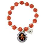 Bracelet Custom Kidney Cancer Awareness Orange Bling Bracelet Jewelry