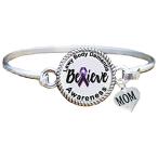 Bracelet Custom Lewy Body Dementia Awareness Believe MOM OR DAD charm