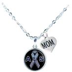 Yahoo! Yahoo!ショッピング(ヤフー ショッピング)Necklace Custom ALS Lou Gerhig's Awareness Silver Chain Choose MOM OR