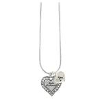 Custom White Heart Junior Bridesmaid Silver Necklace Jewelry Choose In