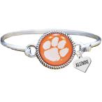 Sports Accessory Store Clemson Tigers Alumni Charm Silver Cuff Bangle