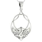 Sterling Silver Celtic Knot Charm, 1 3/8 inch