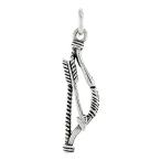 Sterling Silver Bow and Arrow Pendant, 1 1/16 inch