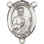 Sterling Silver Saint Jude Thaddeus Rosary Centerpiece Medal, 3/4 Inch