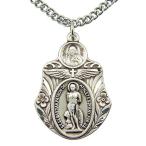 Saint Sebastian Medal 1 1/2 Inch Sterling Silver Athletic Protection P