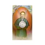 Saint John Bosco 3/4-inch Pewter Medal Pendant Necklace with Holy Pray