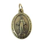 Religious Gifts Bronze Tone Our Lady of Grace Miraculous Medal Pendant