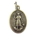 Silver Tone Saint Raphael the Archangel Protection Medal Pendant, 1 In