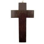 Religious Gifts Dark Brown Wood Christian Latin Cross on 30 Inch Rope