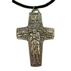 Religious Gifts Silver Toned Base Cross of Pope Francis Good Shepherd