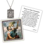 Silver Toned St. Christopher Patron Saint of Travelers Devotional Pend