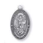 H&amp;M Saint Michael the Archangel 1 1/16 Inch Sterling Silver Protection