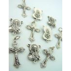 WJH Rosary Repair Kit Divine Mercy Sacred Heart Centerpiece Silver Ton