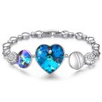 CDE "Heart of Ocean Bracelet Bangle for Women Crystals from Swarocski