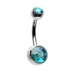 Inspiration Dezigns Belly Button Navel Ring Abalone Shell Double Ball