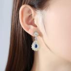 Statement Earrings for Women Sterling Silver Cubic Zirconia Dangle Tea