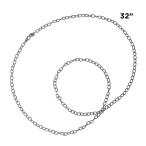 Carolyn Pollack Sterling Silver Twisted Rope Chain Necklace, 32 Inch
