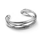 Carolyn Pollack 925 Silver Signature Rope Cuff - Medium