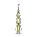 925 Silver &amp; Lemon Quartz Gemstone Pendant