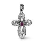 Relios By CP Rhodolite Garnet Cross Pendant