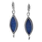 Carolyn Pollack - Denim and Drusy Cobalt Blue Earrings - Denim &amp; Drusy