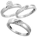 10k White Gold Ladies Diamond Wedding Band Ring Women 0.02 cttw Brilli