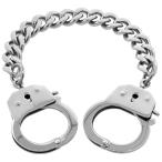 Sabrina Silver Stainless Steel Handcuffs Bracelet for Women 3/8 inch w