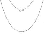 1.5mm Sterling Silver Diamond Cut Twisted Serpentine Chain Necklace fo