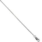 Sterling Silver 8 sided Snake Chain Necklace 1mm thin Octagon Cut Nick