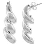 Sterling Silver San Marco Earrings Italian, 1 3/16 inch long