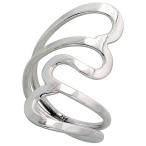 Sterling Silver Wire Wrap Ring for Women Long Hearts Bypass Handmade 1